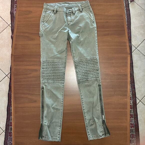 BCBGMAXAZRIA Olive Green Utility Skinny Pants – Size 28 - Picture 1 of 8